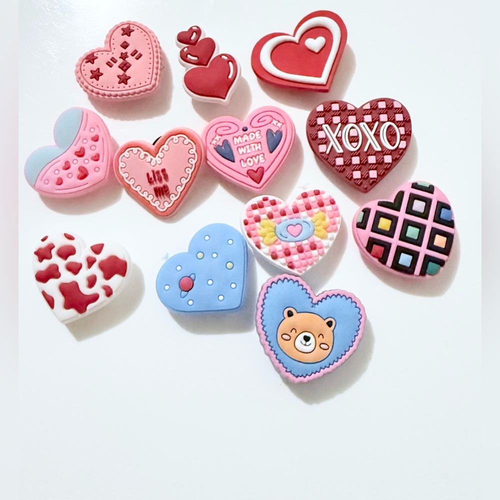 12 Heart Croc Charms Jibbit Shoe Charm Disney Croc Charms